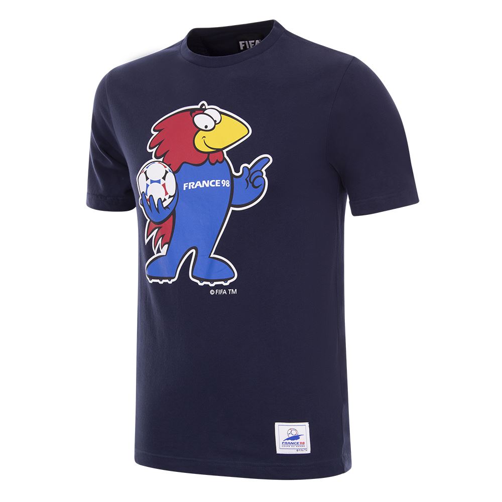 t-shirt copa football frankrijk mascot wereldbeker 1998