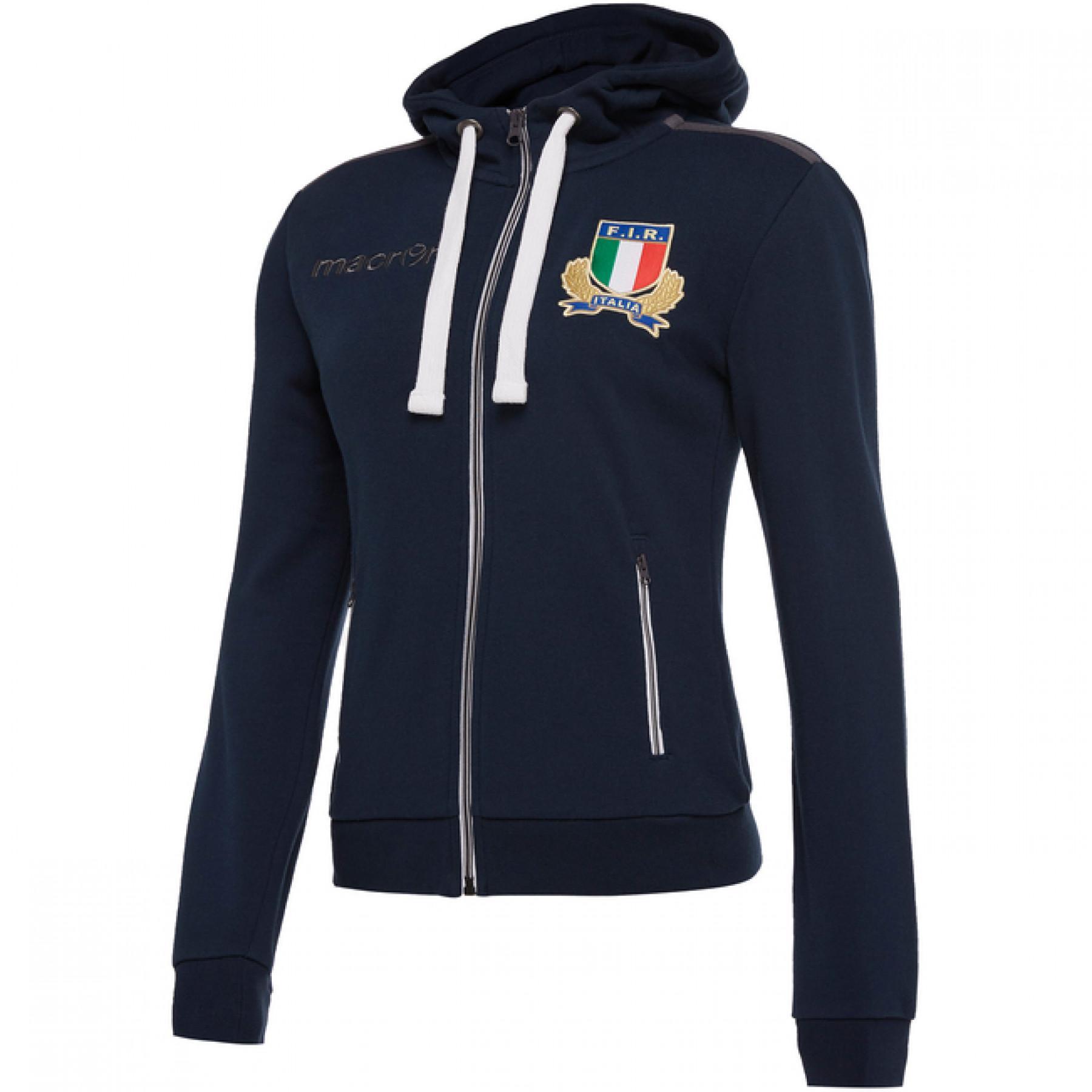 Dames sweatshirt met capuchon Italie Rugby 2018