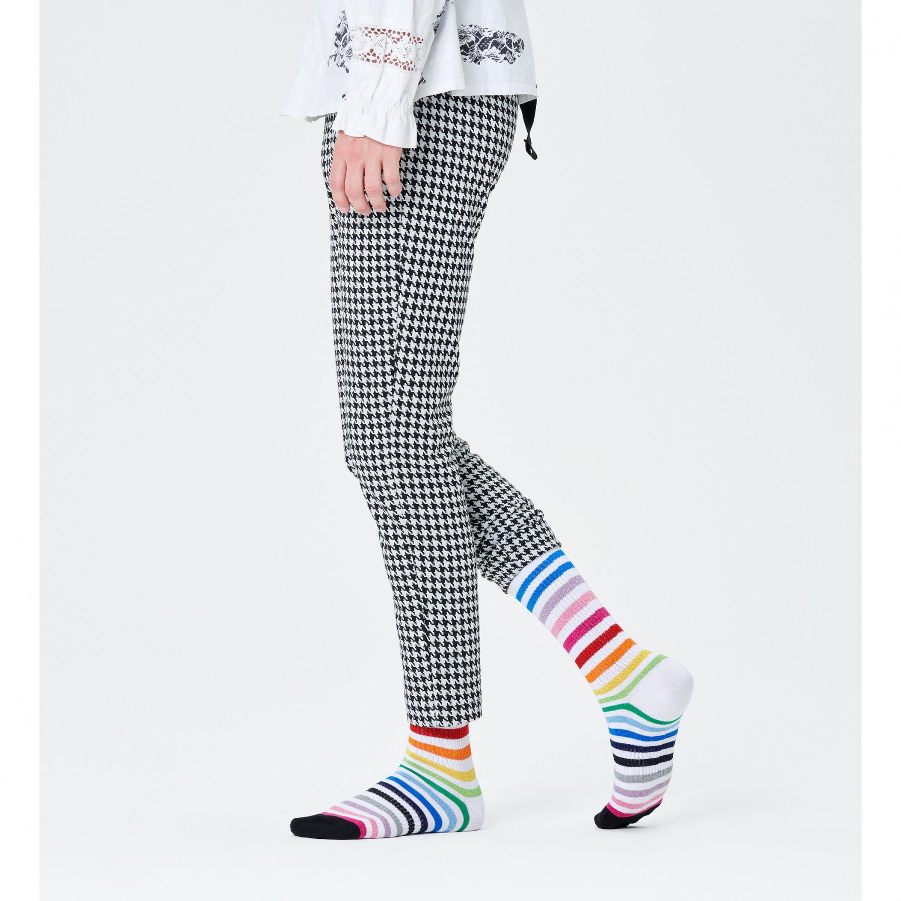 Sokken Happy Socks Rainbow Stripe 3/4 Crew