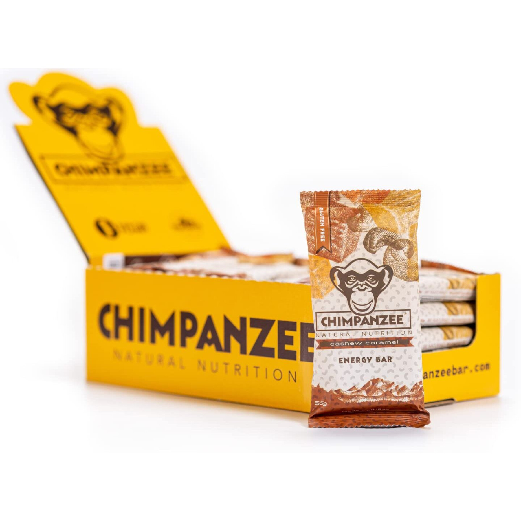 Energiereep Chimpanzee vegan (x20) : caramel 55g 