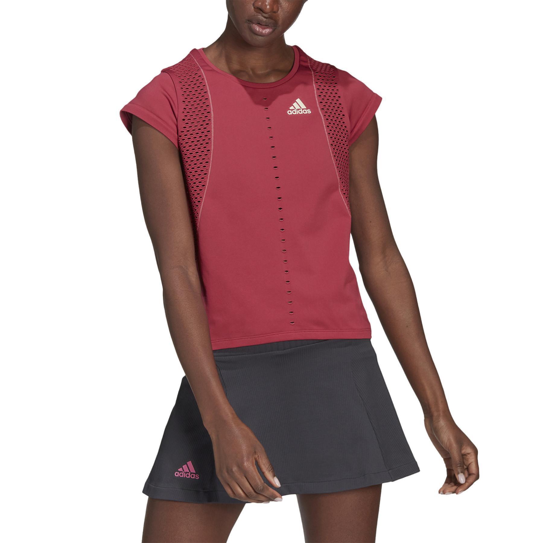 Dames-T-shirt adidas Tennis Primeknit Primeblue