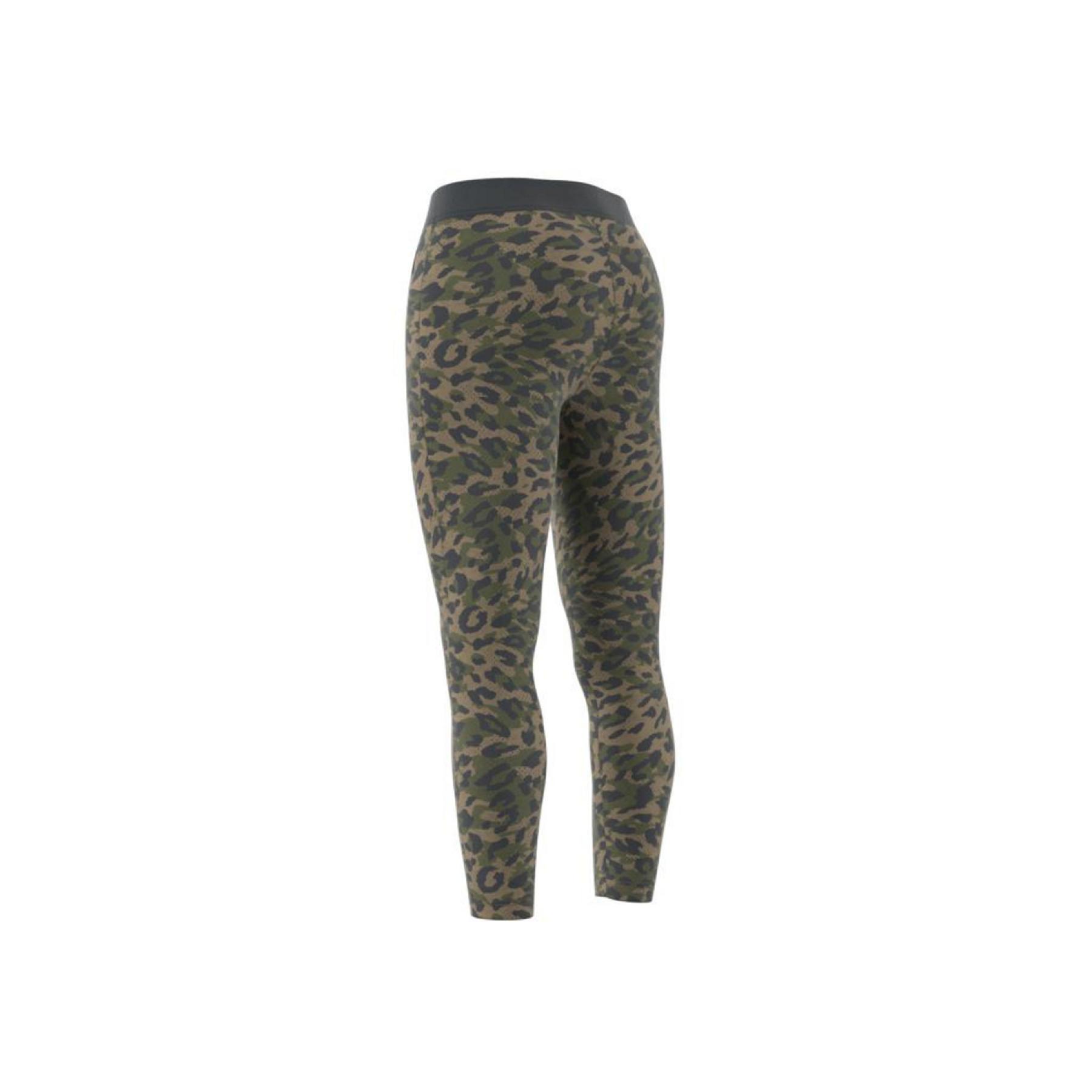 Dames legging adidas Sportswear Leopard-Imprimé Cotton