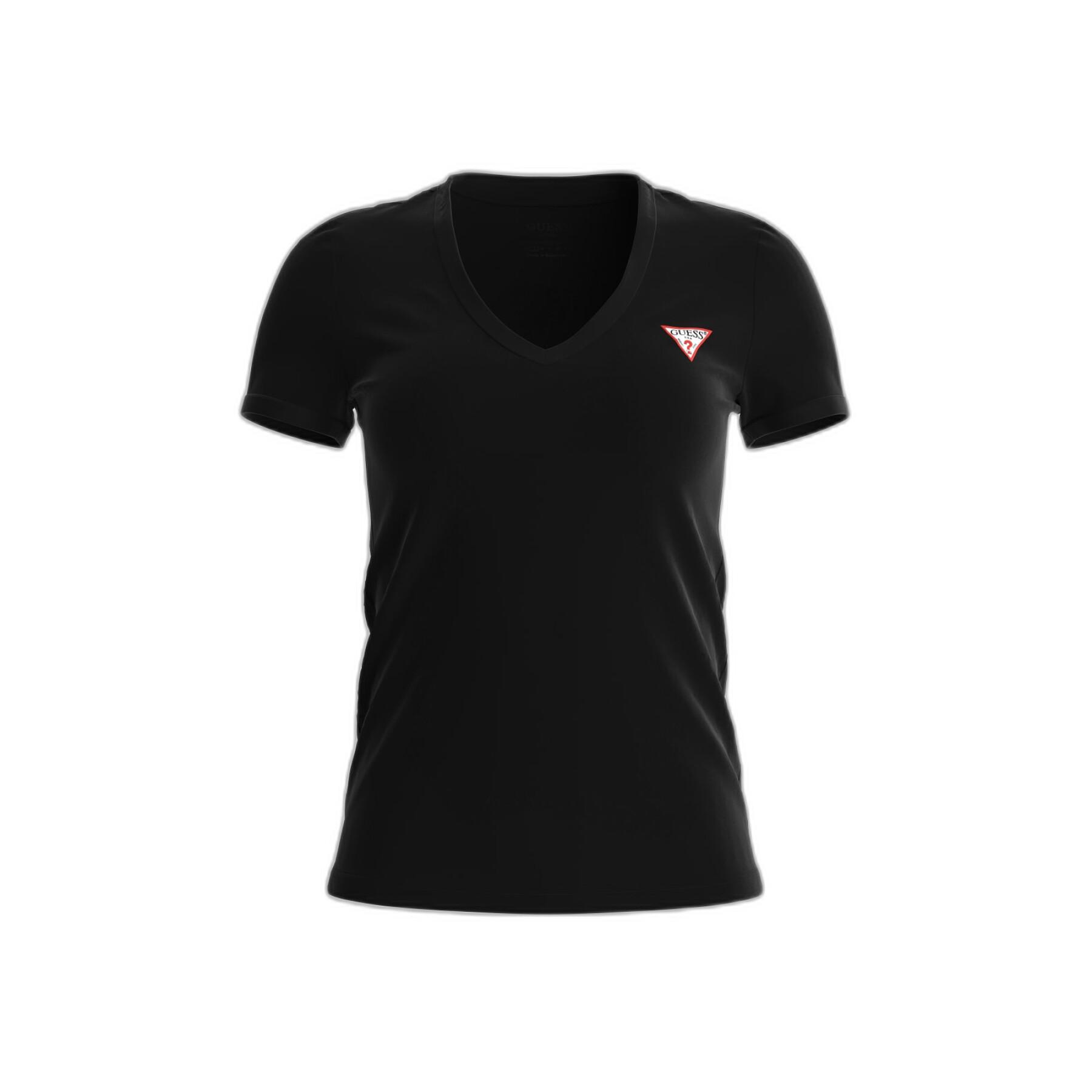 Dames-T-shirt met v-hals Guess Mini Triangle