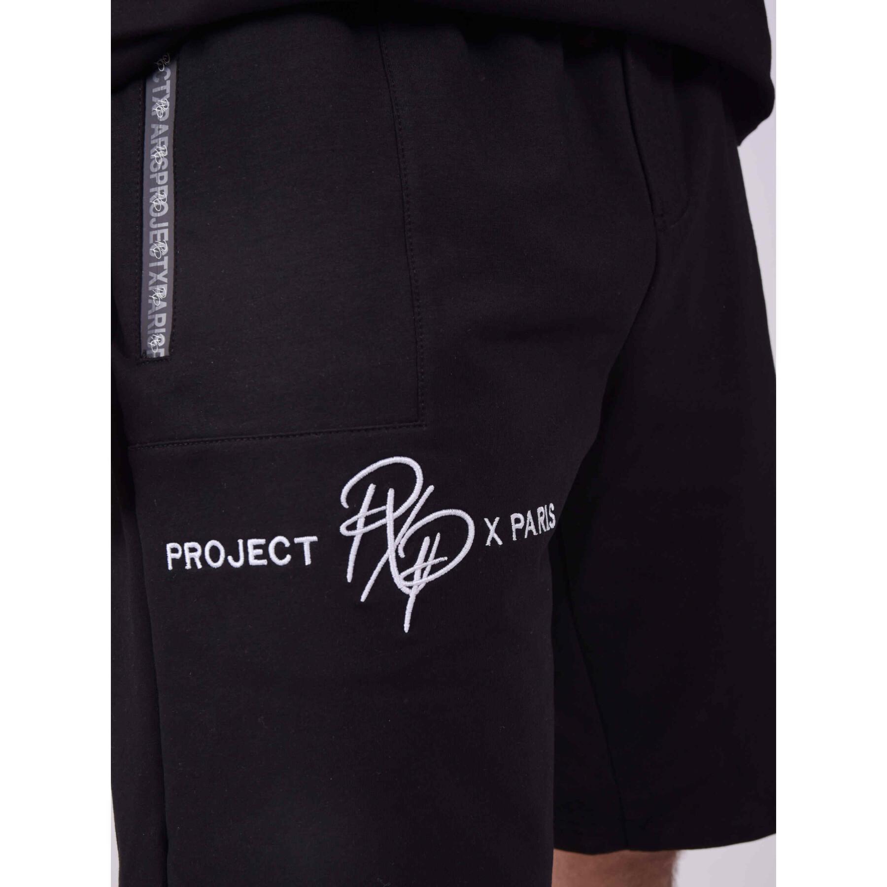 Short broek met contrasterende logoband Project X Paris