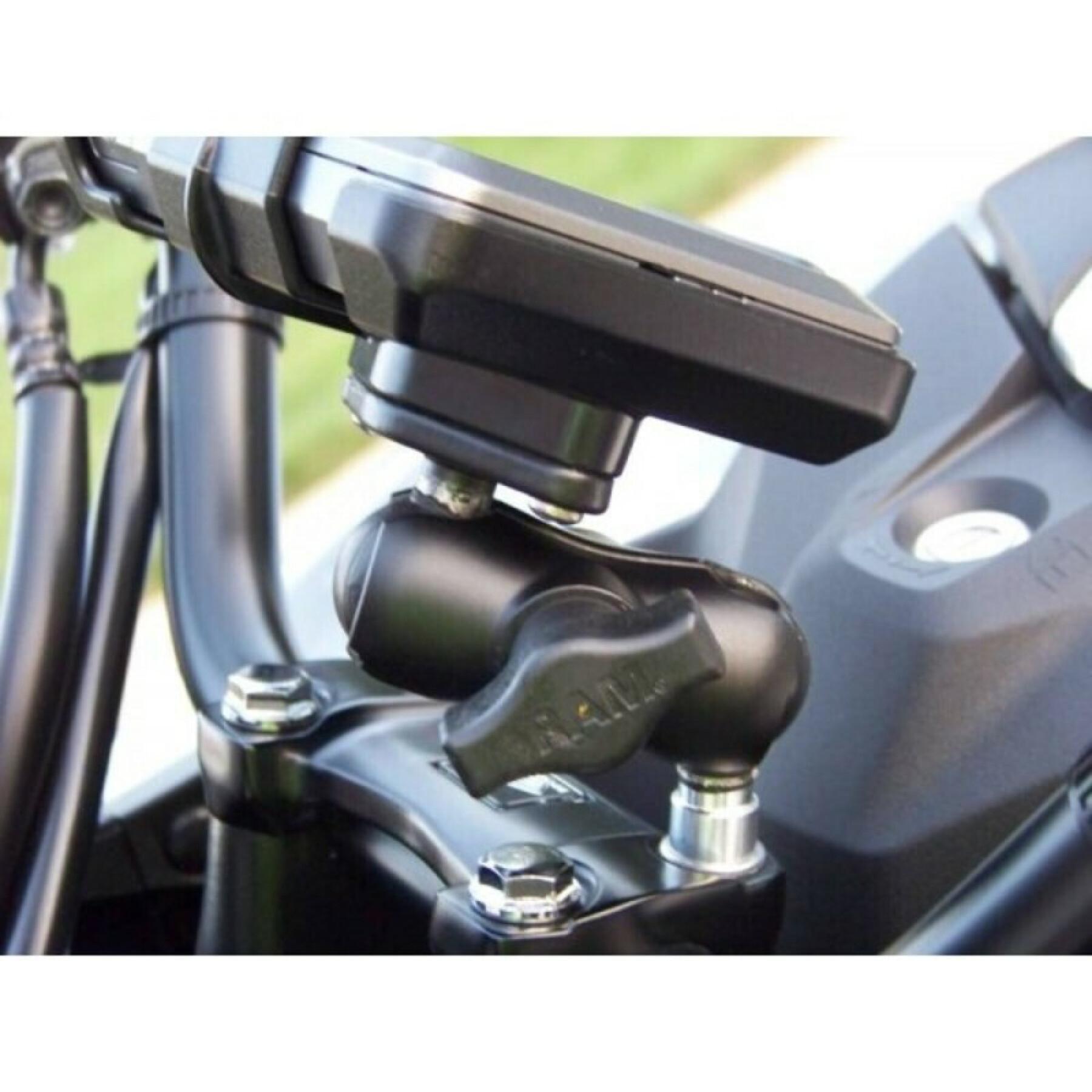 Smartphonehouder voor motorfietsvoet, bevestiging op trekkerbeugel via kogelbouten b RAM Mounts