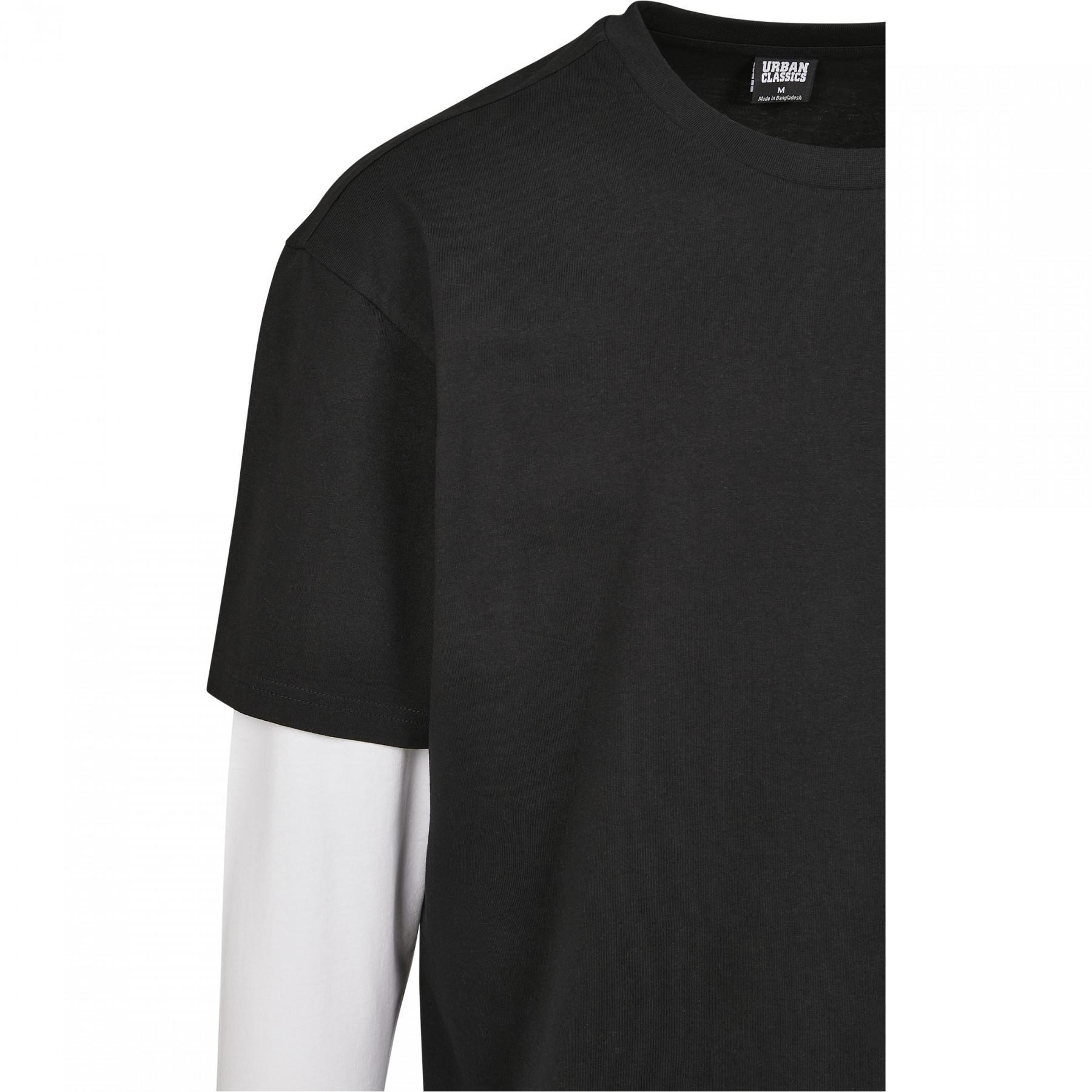 Urban Classic Oversized dubbellaags T-shirt in de vorm van een overmaatse vorm
