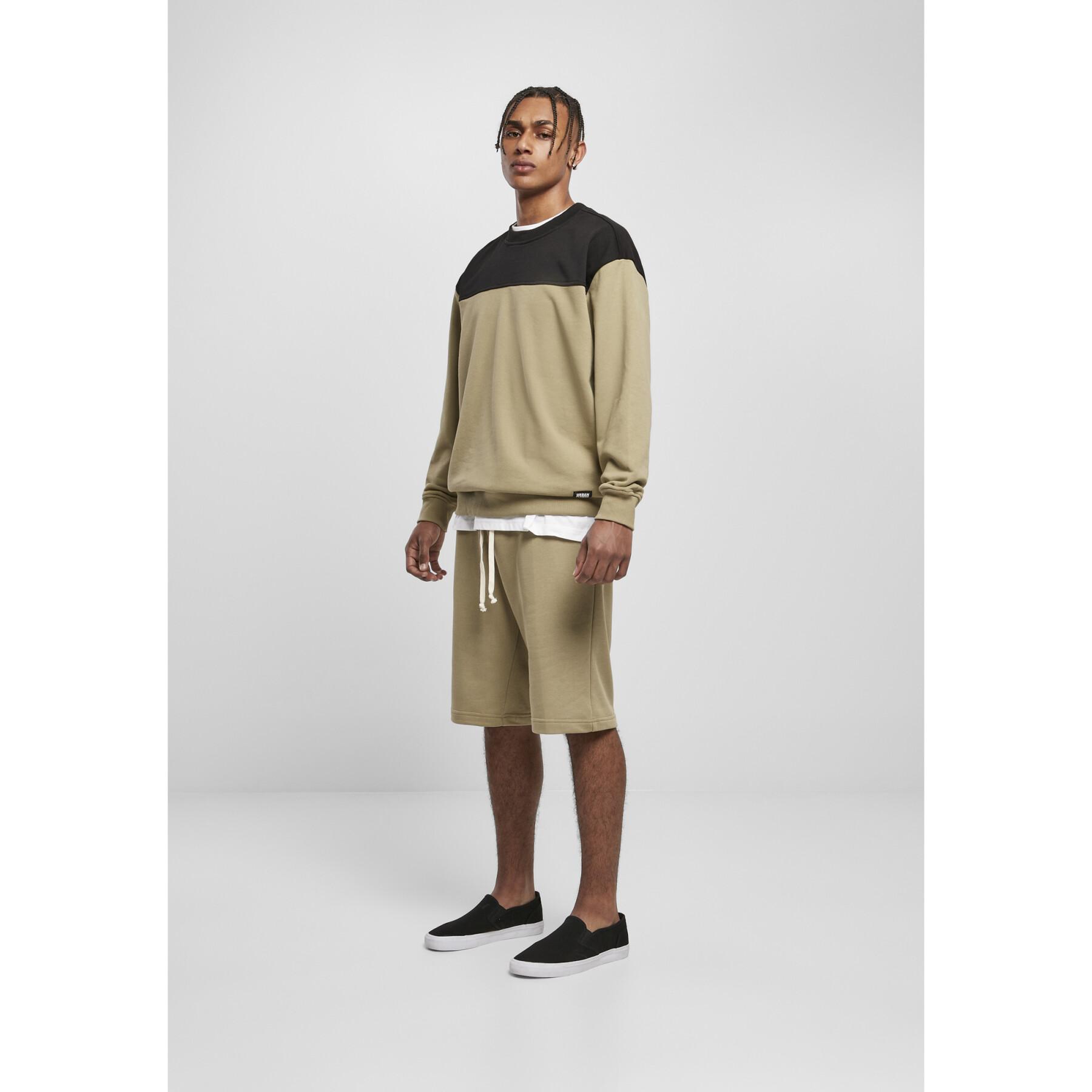 Sweatshirt ronde hals Urban Classics upper block (Grandes tailles)