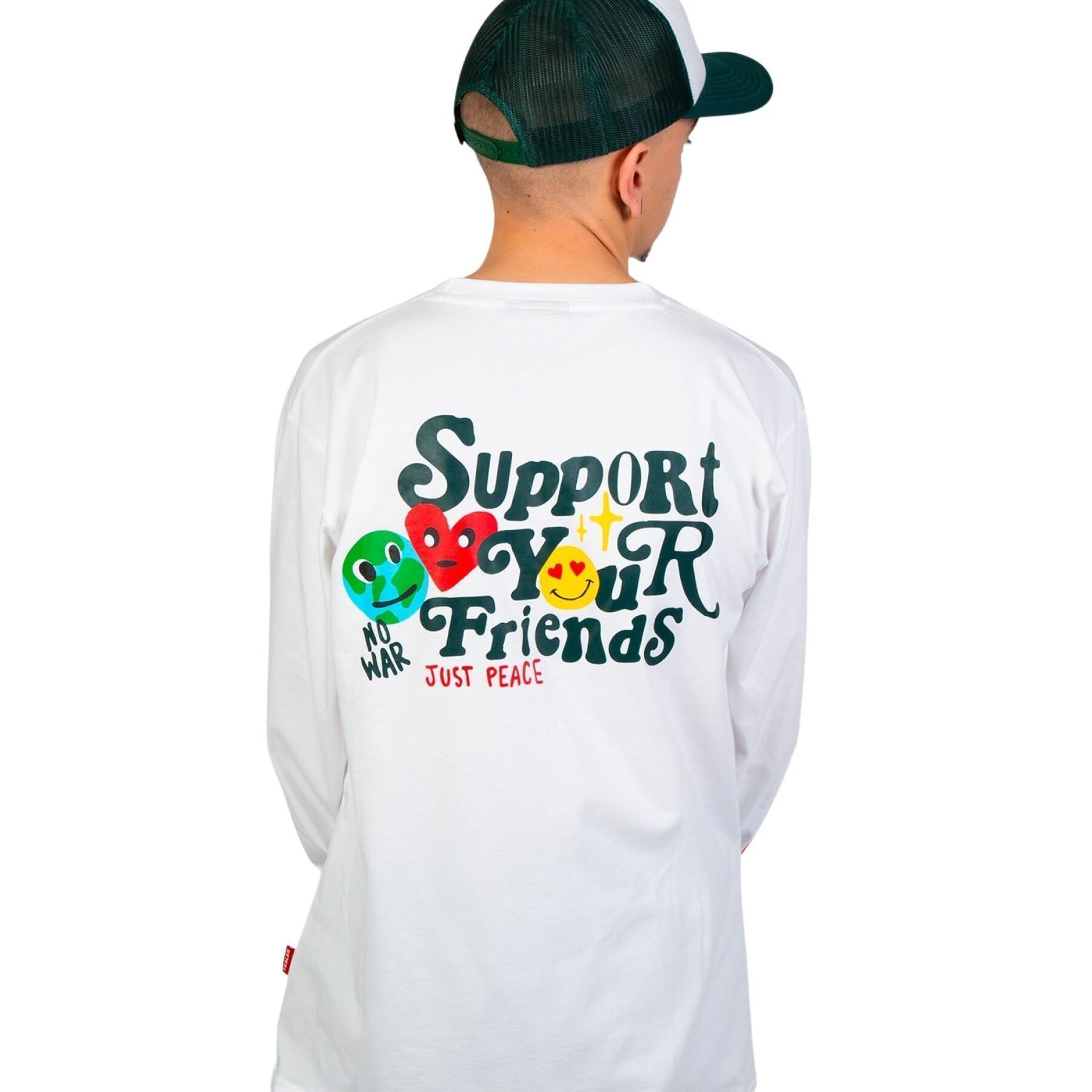 T-shirt met lange mouwen Tealer Support Your Friends