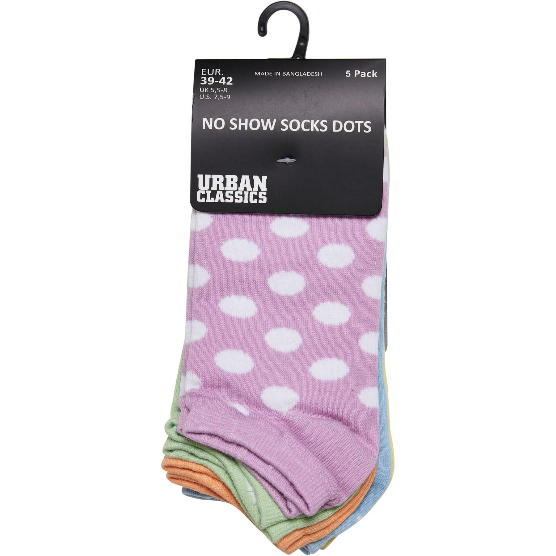 Paar sokken met stippen Urban Classics No Shox (x5)