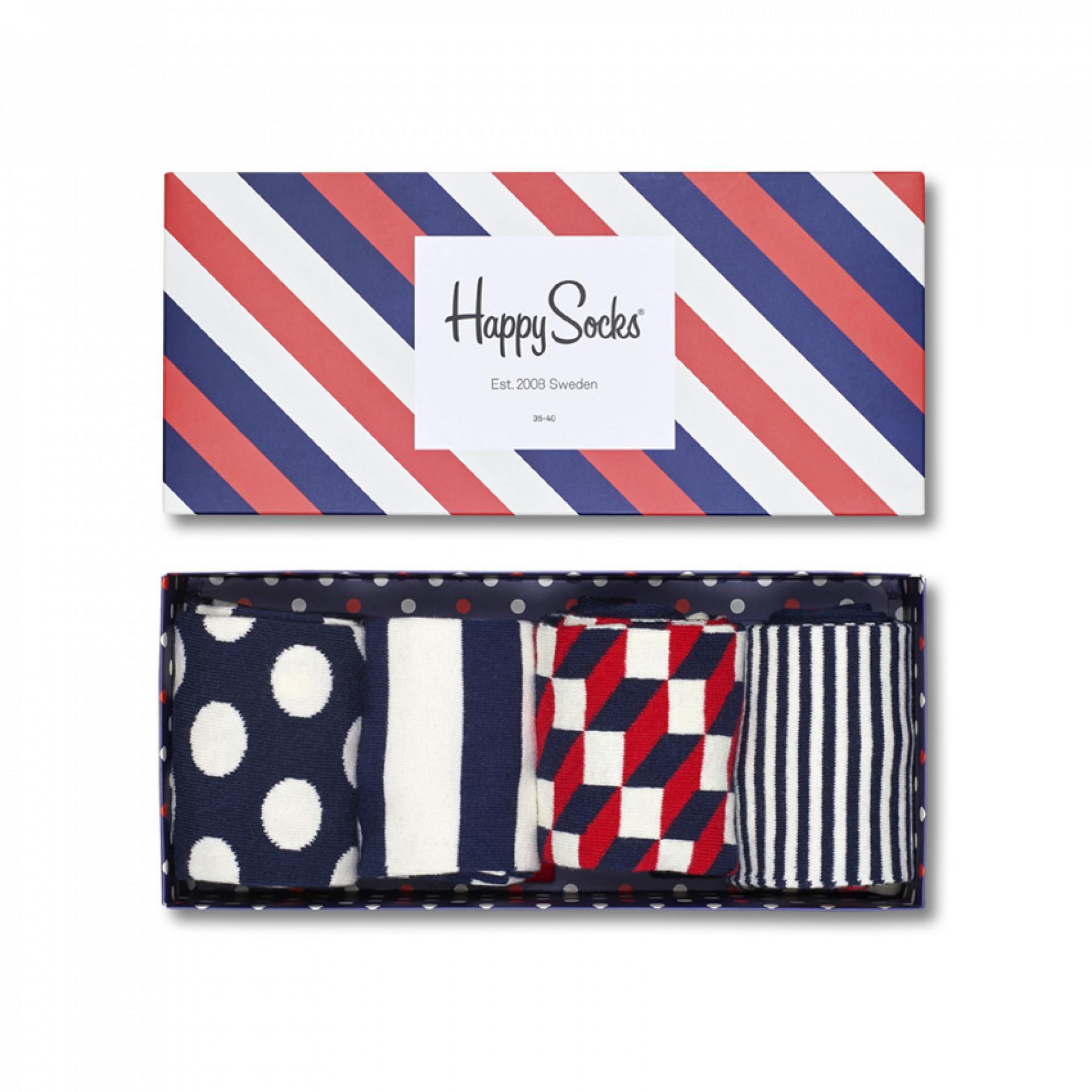 Sokken Happy Socks Classic Navy Set pack de 4