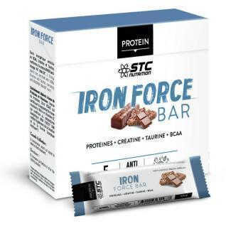 Pakket van 5 Iron Force® voedingsrepen STC Nutrition chocolat praliné riz soufflé