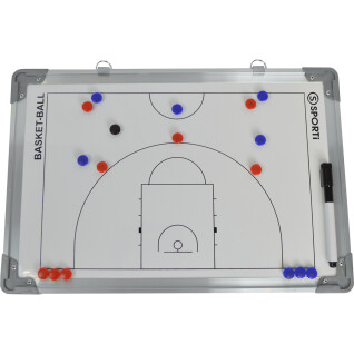 Klein dubbelzijdig basketbalbord 30x45cm Sporti