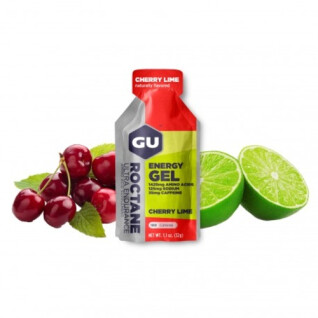 Set van 24 roctane gels Gu Energy cerise/citron vert
