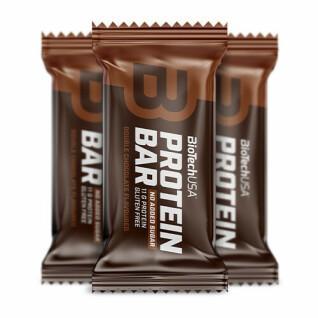 Pak van 20 kartons proteïnereepjes Biotech USA - Double chocolat