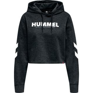 Dames sweatshirt met capuchon Hummel hmllegacy cropped