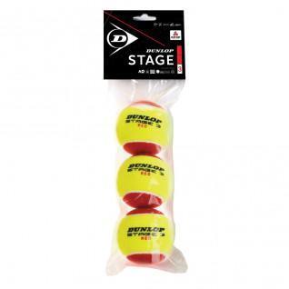 Set van 3 tennisballen Dunlop stage 3