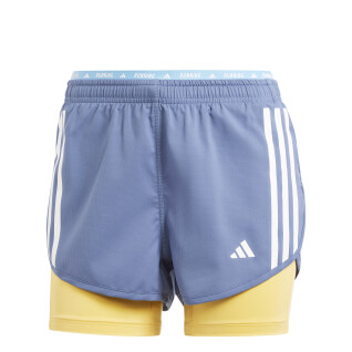 Dames 2-in-1 shorts adidas Own the Run 3 Stripes