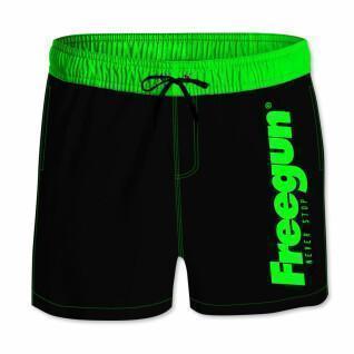 Korte zwemshorts met elastiek en gekleurde tailleband voor kinderen Freegun