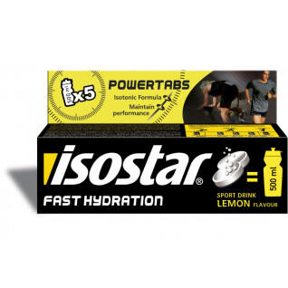 Tabletten Isostar Powertabs Fast Hydration citron (12 tubes)
