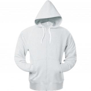 Hooded sweatshirt met rits Kariban blanc