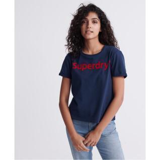 Dames-T-shirt in gevlamd recht Superdry