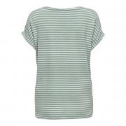 Dames-T-shirt Only Moster stripe col rond