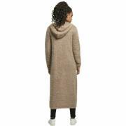 Lang damesvest Urban Classics hooded feather-grandes tailles
