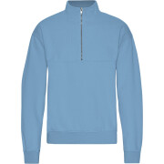 1/4 rits sweater Colorful Standard Organic Seaside Blue
