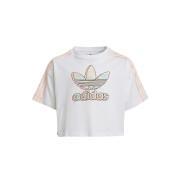 Meisjes-T-shirt adidas Originals Marble Logo Graphic Print Crop
