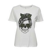 Dames-T-shirt Only Skull Top