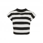 Dames-T-shirt Urban Classics stripe short