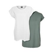 Oversized T-shirts voor dames met verlengde schouders Urban Classics (x2)